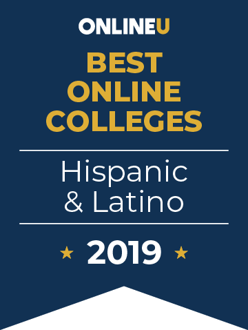 2019 Best Online Colleges for Hispanic & Latino Students Badge