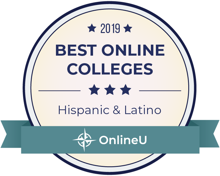 2019 Best Online Colleges for Hispanic & Latino Students Badge