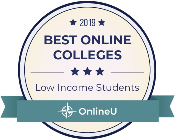 2019 Best Online Colleges for Low-Income Students Badge