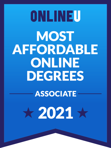 2021 Most Affordable Associates Degrees Badge