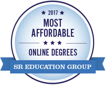 The 2017 Most Affordable Online Degrees badge