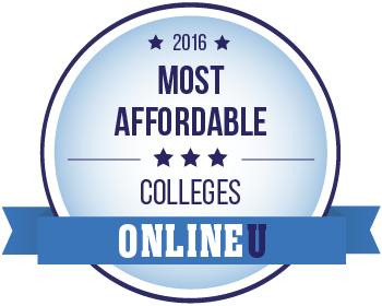 The Most Affordable Online Colleges 2016 badge