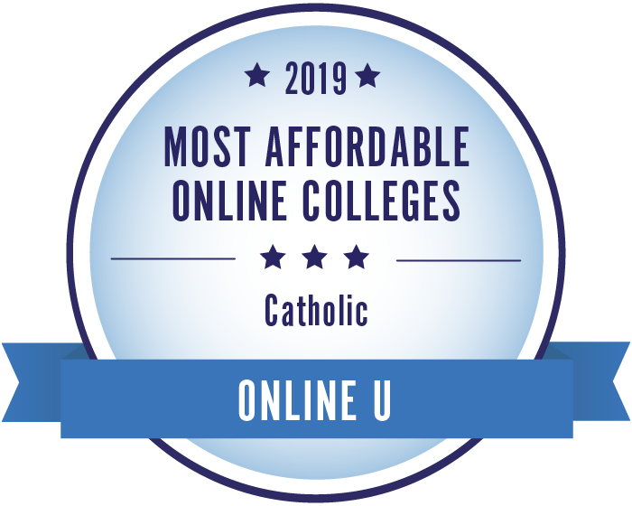 2019 Most Affordable Online Catholic Colleges Badge