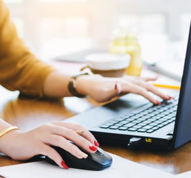 person using a laptop computer