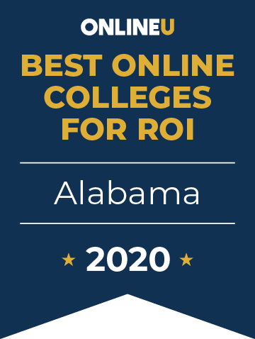 2020 Best Online Colleges in Alabama Badge