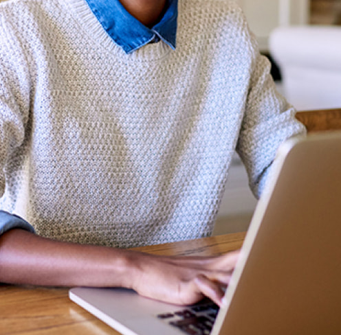 student with laptop