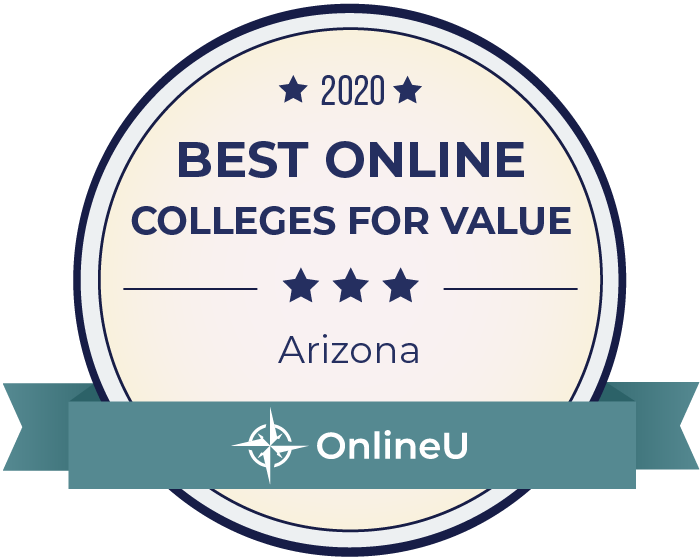 2020 Best Online Colleges in Arizona Badge