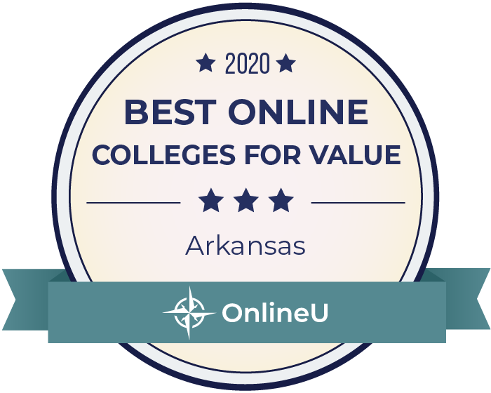 2020 Best Online Colleges in Arkansas Badge