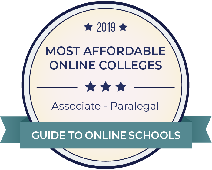 Paralegal-Most Affordable Online Degrees-2019-Badge