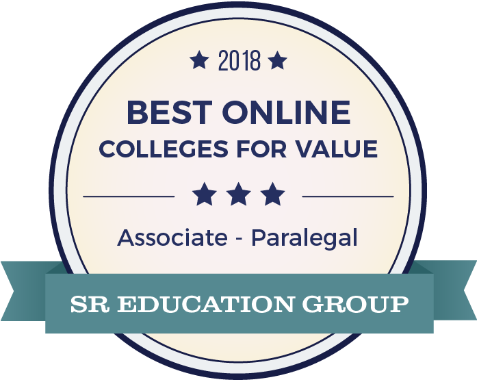 Paralegal-Top Online Colleges-2018-Badge