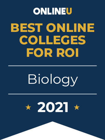 2021 Best Online Colleges Offering Bachelor's Degrees in Biology Badge