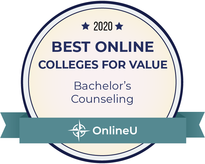 2020 Best Online Colleges Offering Bachelor's in Counseling Badge