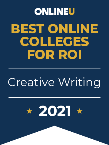 2021 Best Online Colleges Offering Bachelor's Degrees in Creative Writing Badge