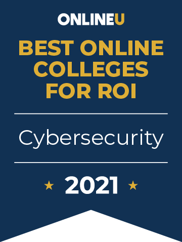 2021 Best Online Colleges Offering Bachelor's Degrees in Cybersecurity Badge