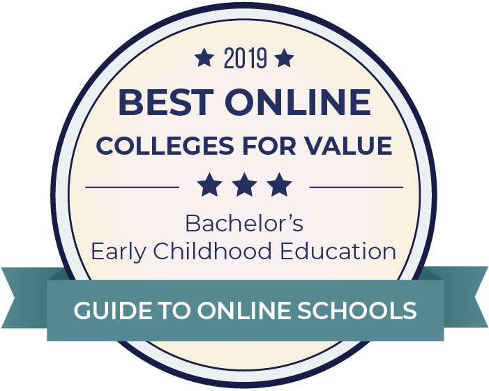 2019 Best Online Colleges Offering Bachelor's in Early Childhood Education Badge