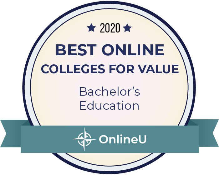 2020 Best Online Colleges Offering Bachelor's in Education Badge
