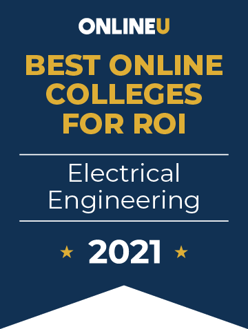 2021 Best Online Colleges Offering Bachelor's Degrees in Electrical Engineering Badge