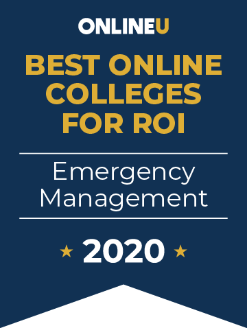 2020 Best Online Colleges Offering Bachelor's in Emergency Management Badge