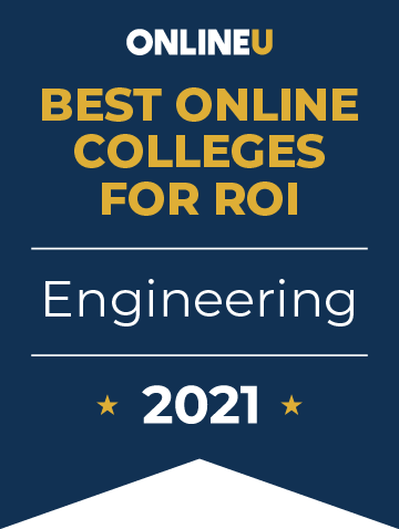2021 Best Online Colleges Offering Bachelor's Degrees in Engineering Badge