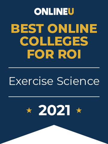 2021 Best Online Colleges Offering Bachelor's Degrees in Exercise Science Badge