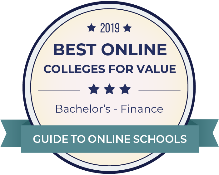 2019 Best Online Colleges Offering Bachelor's in Finance Badge