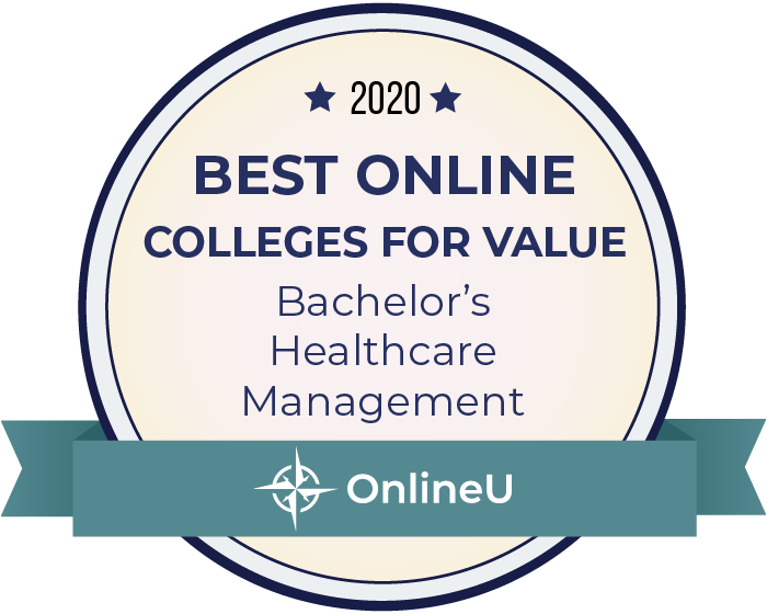 2020 Best Online Colleges Offering Bachelor's in Healthcare Management Badge