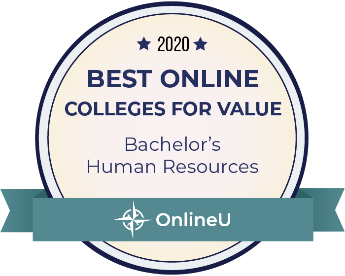 2020 Best Online Colleges Offering Bachelor's in Human Resources Badge