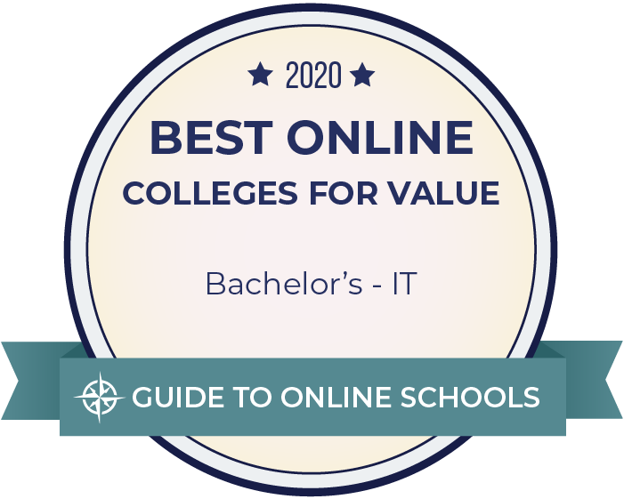 2020 Best Online Colleges Offering Bachelor's in Information Technology Badge
