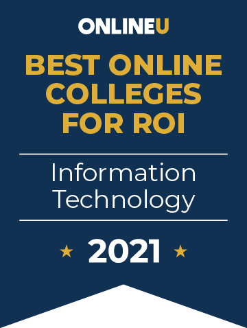 2021 Best Online Colleges Offering Bachelor's Degrees in Information Technology Badge