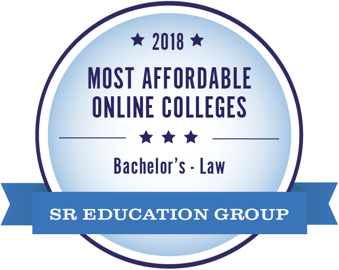 Law-Most Affordable Online Colleges-2018-Badge