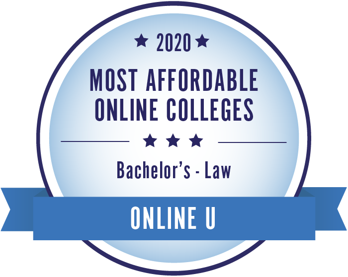 2020 Most Affordable Law Bachelors Degrees Badge