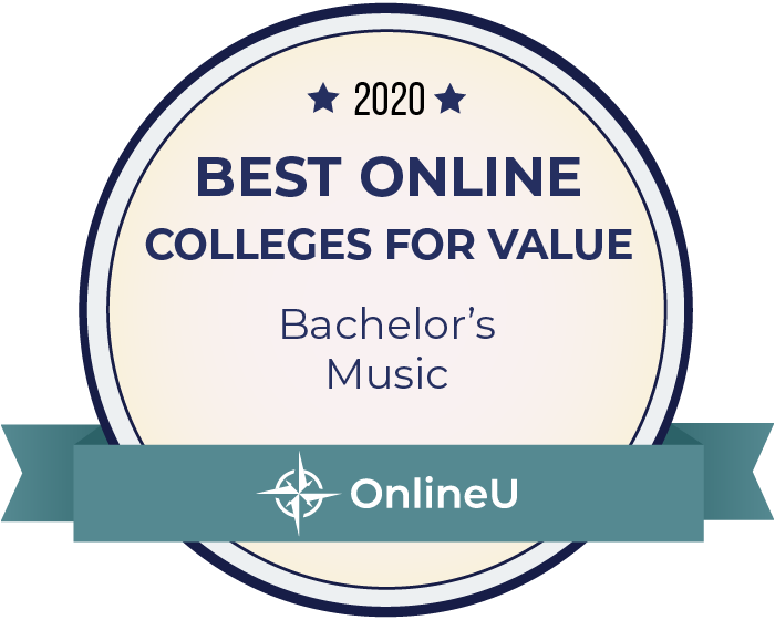 2020 Best Online Colleges Offering Bachelor's in Music Badge