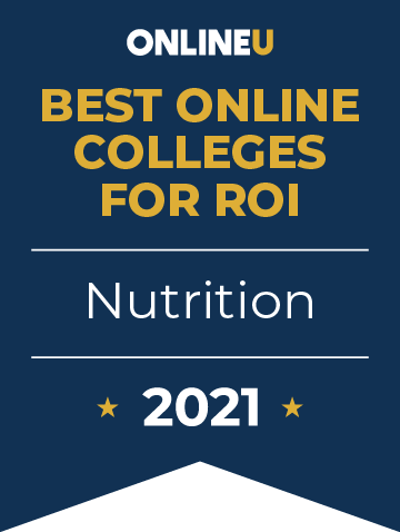 2021 Best Online Colleges Offering Bachelor's Degrees in Nutrition Badge