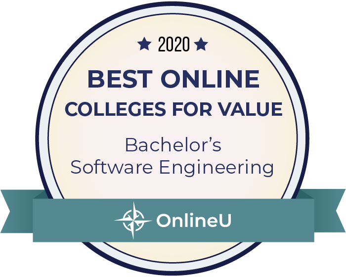 2020 Best Online Colleges Offering Bachelor's in Software Engineering Badge
