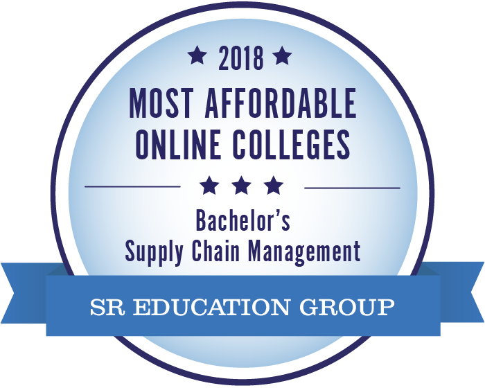 Supply Chain Management-Most Affordable Online Colleges-2018-Badge