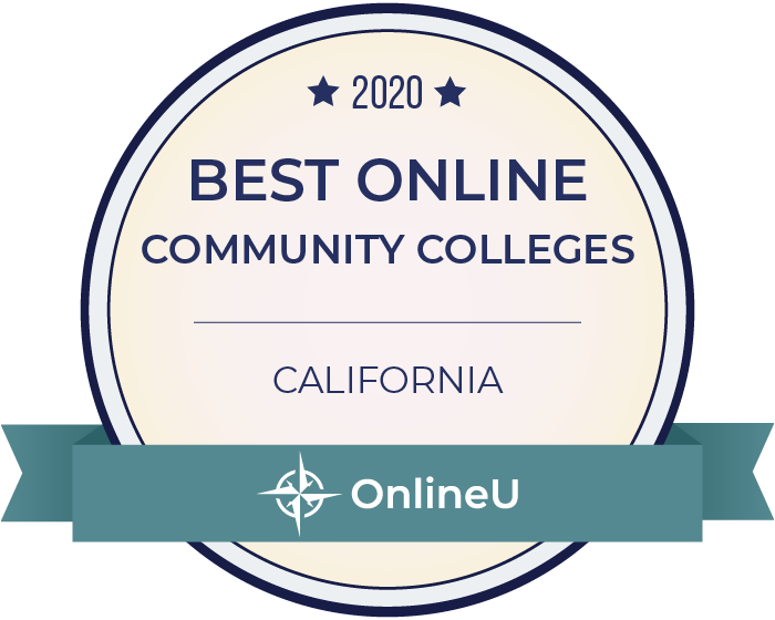 2020 Best Online Community Colleges in California Badge
