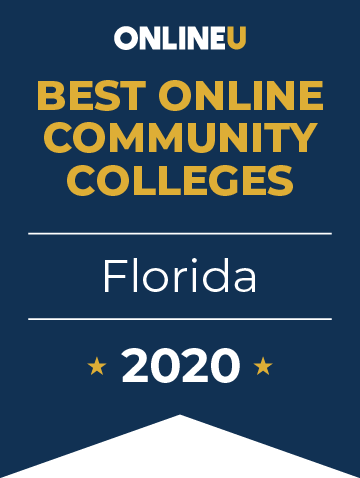 2020 Best Online Community Colleges in Florida Badge