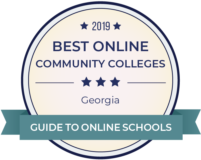 2019 Best Online Community Colleges in georgia Badge