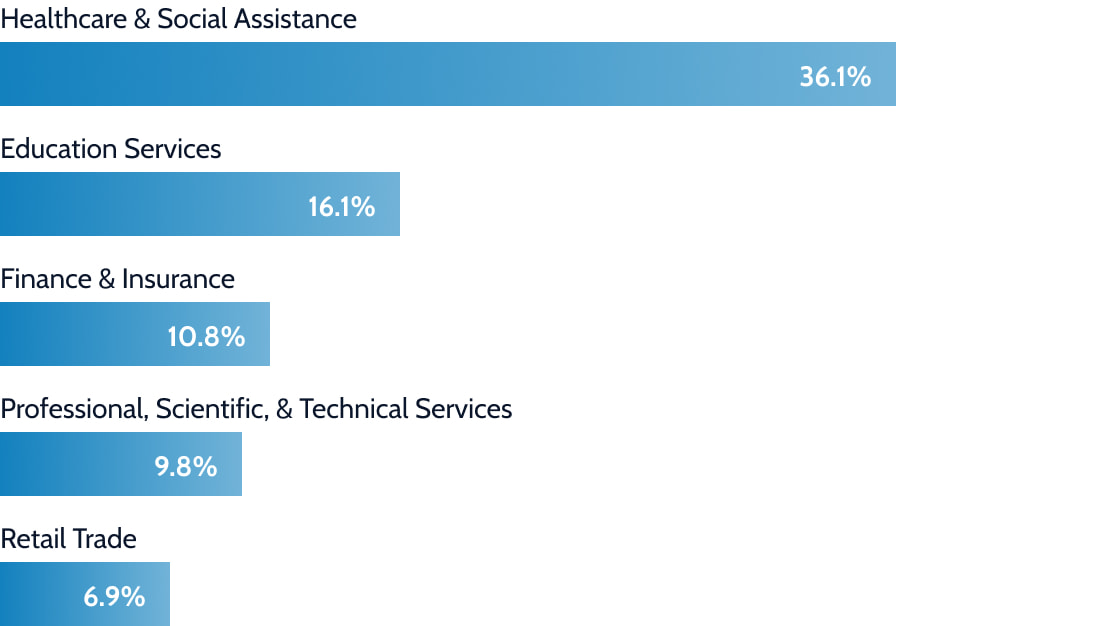 Top industries for alumni