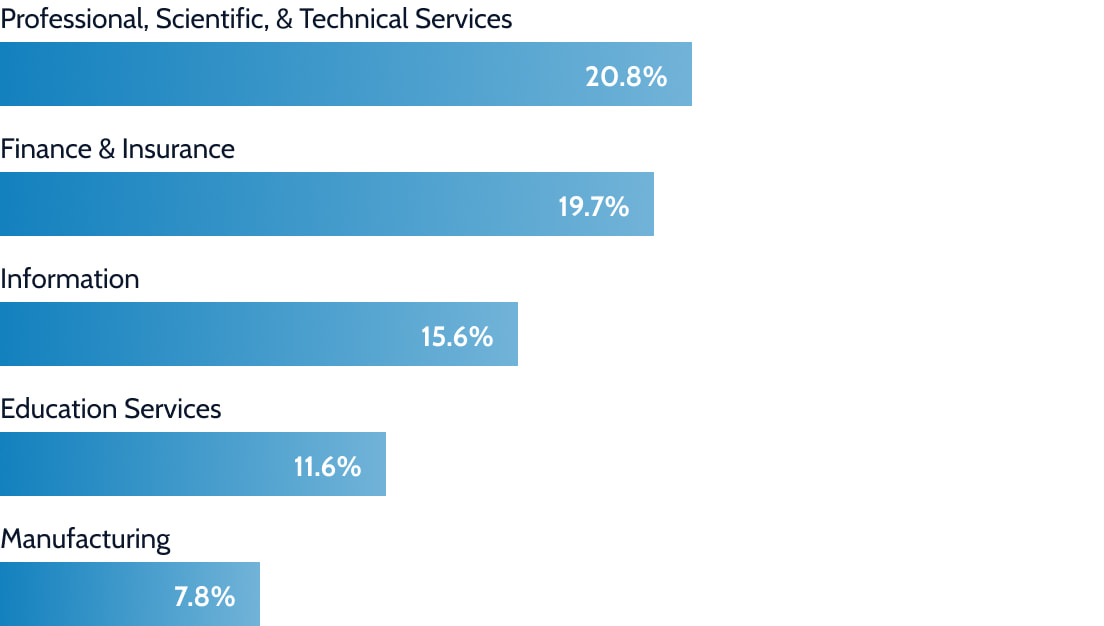 Top industries for alumni