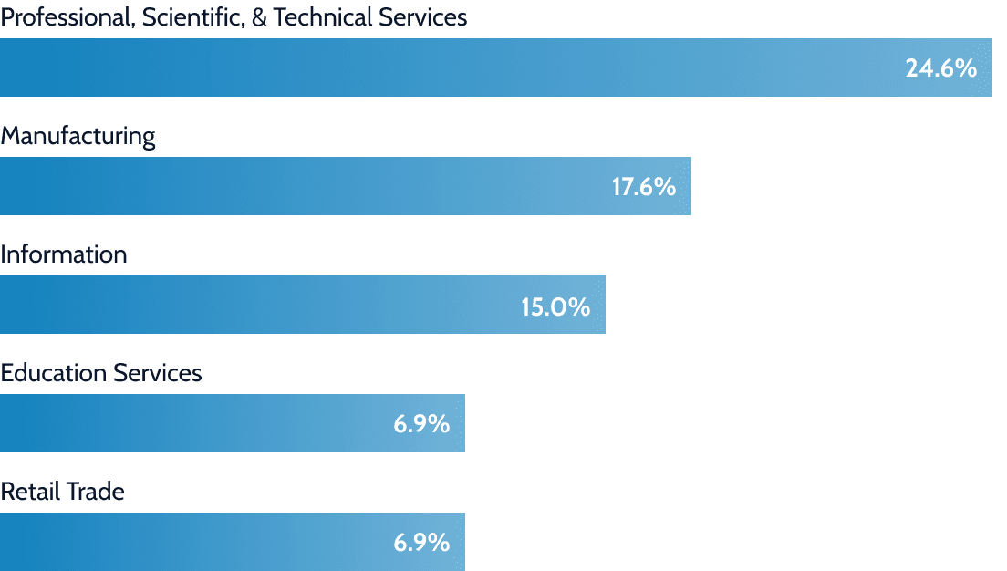Top industries for alumni