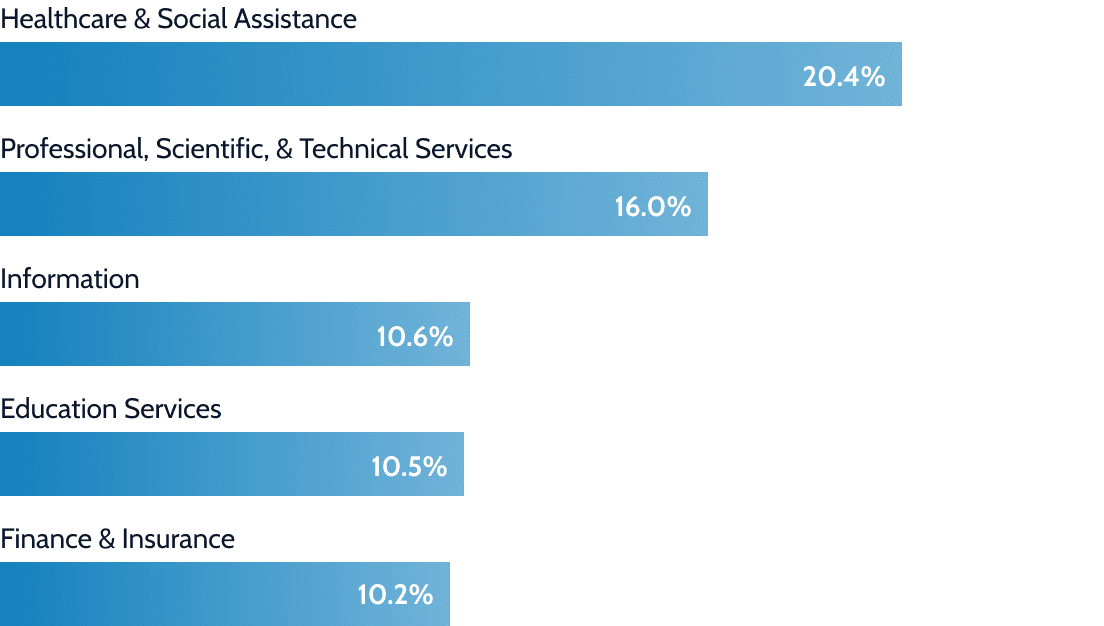 Top industries for alumni