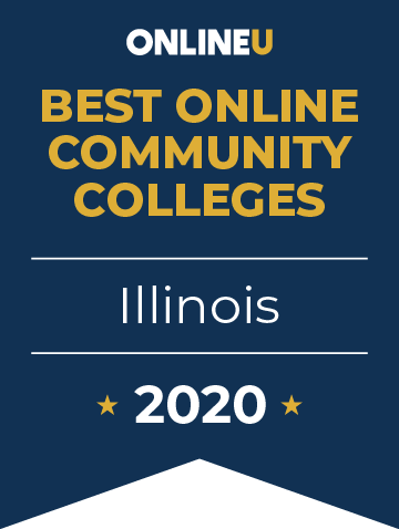 2020 Best Online Community Colleges in Illinois Badge