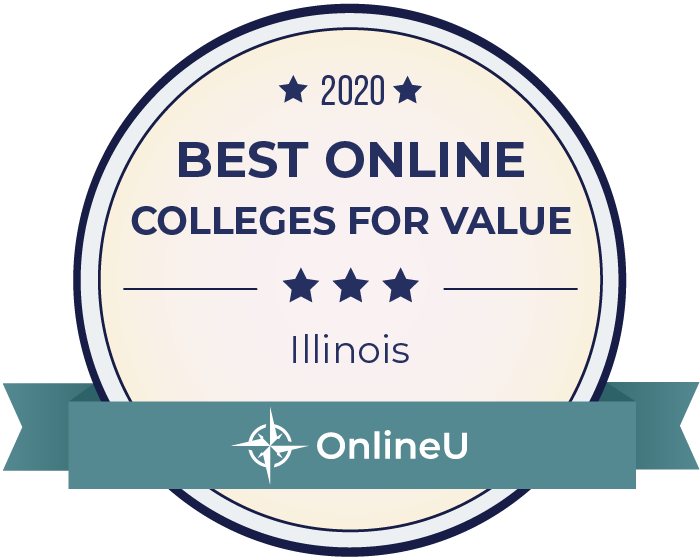 2020 Best Online Colleges in Illinois Badge