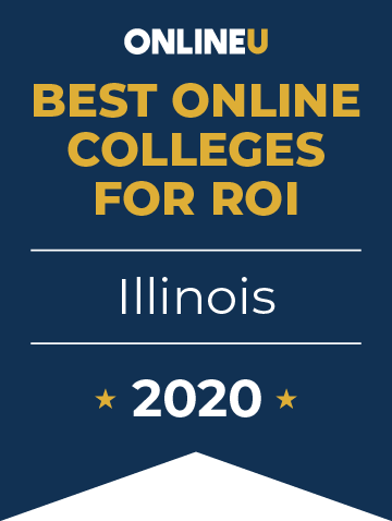 2020 Best Online Colleges in Illinois Badge