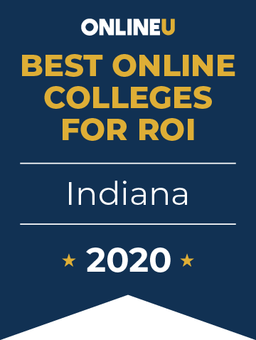 2020 Best Online Colleges in Indiana Badge