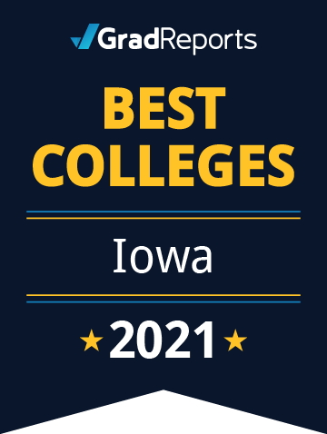 2021 Best Colleges in Iowa Badge