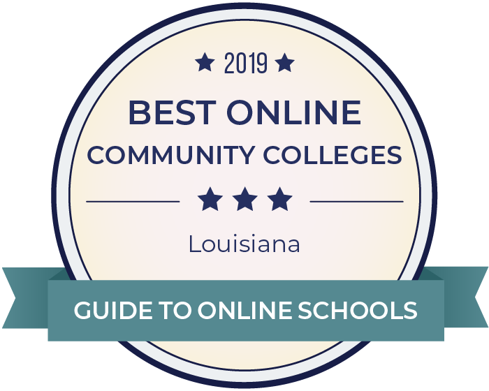2019 Best Online Community Colleges in louisiana Badge