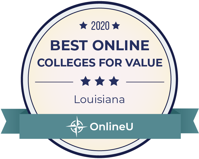 2020 Best Online Colleges in Louisiana Badge