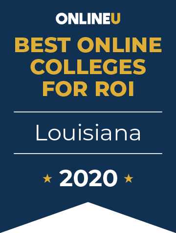 2020 Best Online Colleges in Louisiana Badge